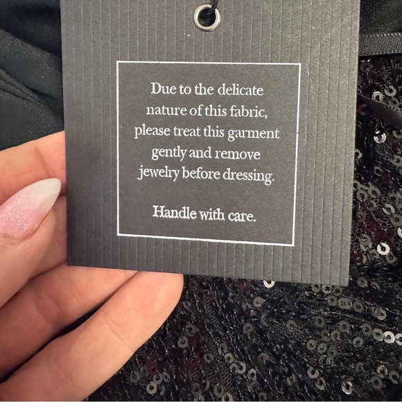 IEENA for Mac Duggal Black Sequin Cutout Gown Size 2 NWT - Picture 13 of 16